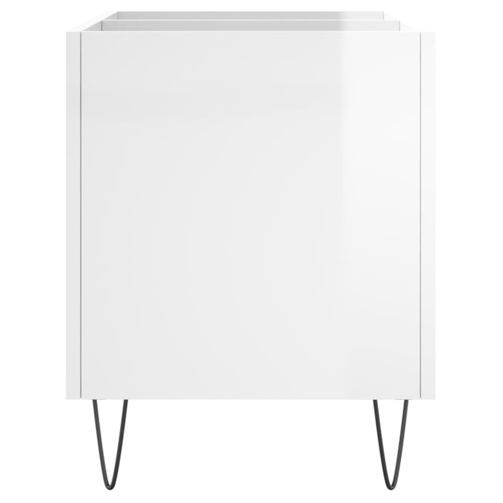 vidaXL Dulap pt discuri, alb extralucios 74,5x38x48 cm lemn prelucrat vidaXL Dulap pt discuri, alb extralucios 74,5x38x48 cm lemn prelucrat