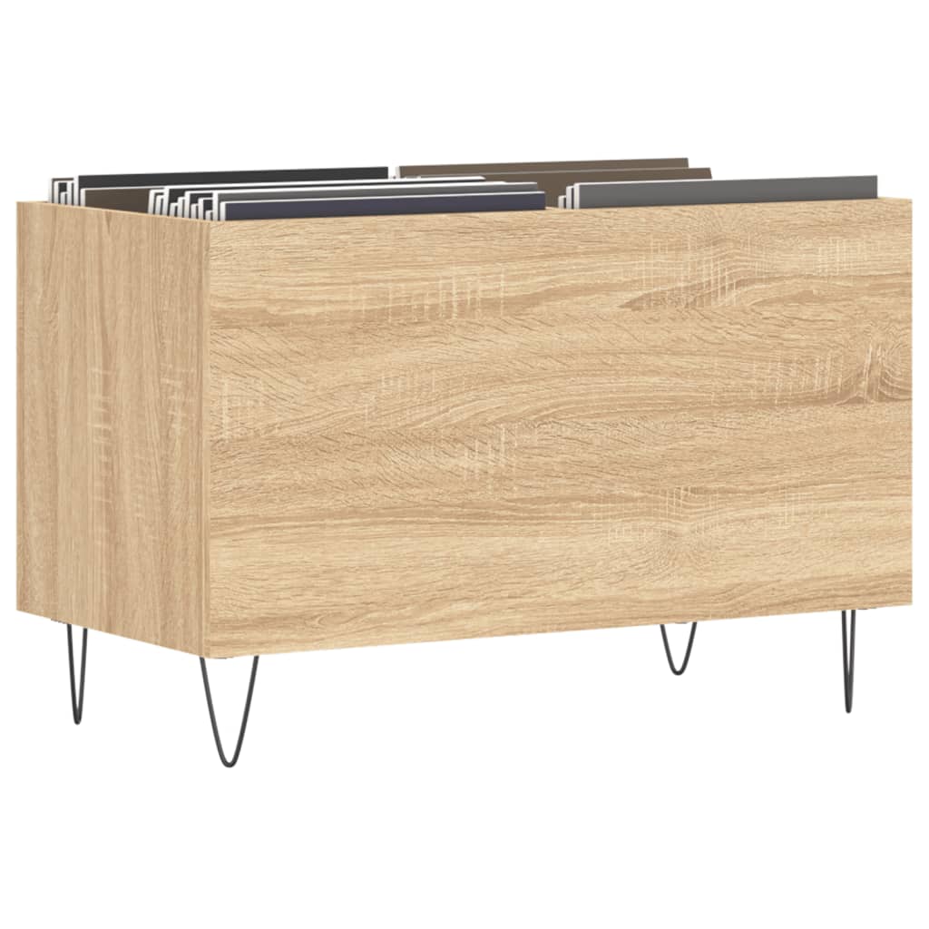 vidaXL Dulap pentru discuri stejar sonoma 74,5x38x48 cm lemn prelucrat vidaXL Dulap pentru discuri stejar sonoma 74,5x38x48 cm lemn prelucrat
