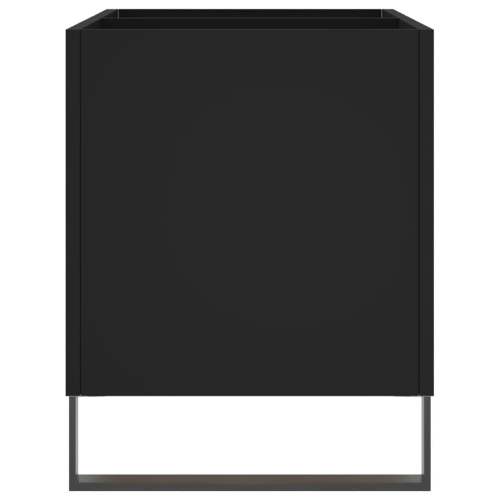 vidaXL Dulap pentru discuri, negru, 74,5x38x48 cm, lemn prelucrat