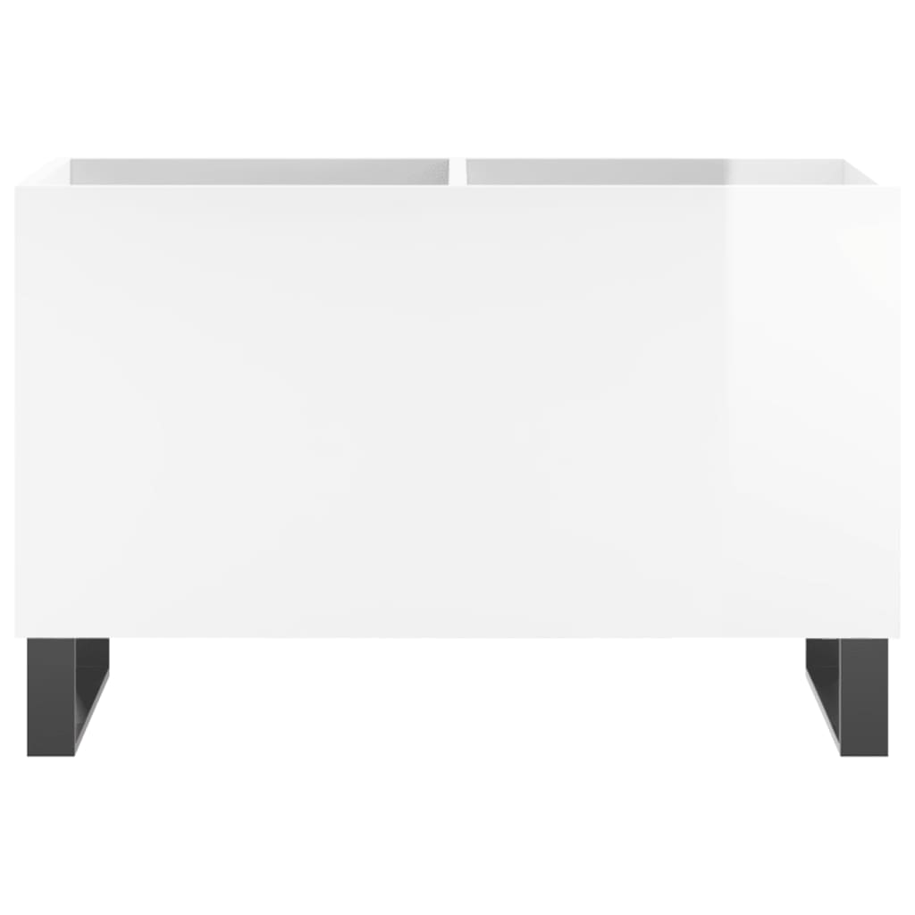 vidaXL Dulap pt discuri, alb extralucios 74,5x38x48 cm lemn prelucrat