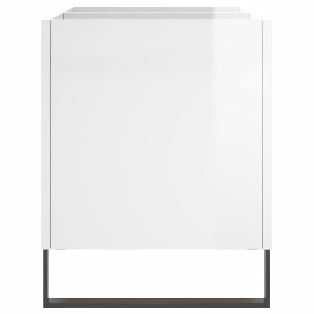 vidaXL Dulap pt discuri, alb extralucios 74,5x38x48 cm lemn prelucrat