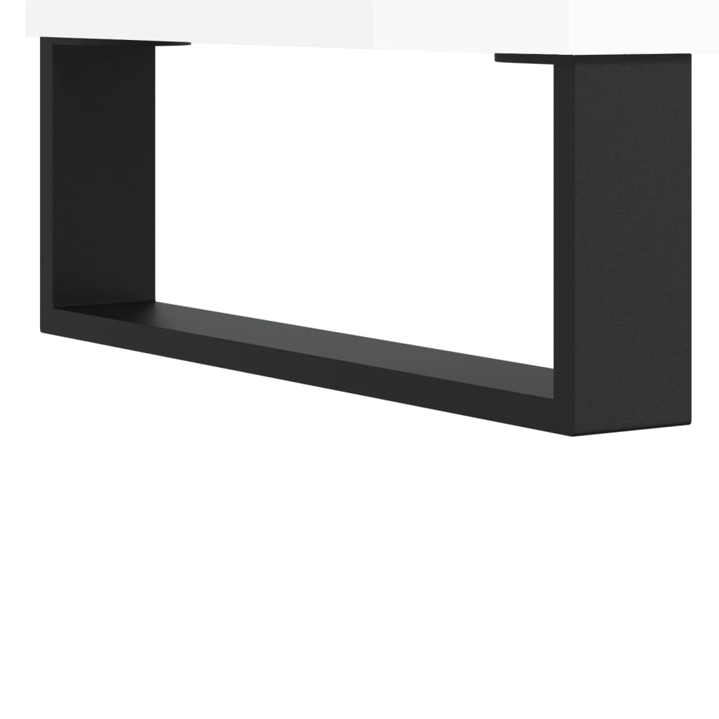 vidaXL Dulap pt discuri, alb extralucios 74,5x38x48 cm lemn prelucrat