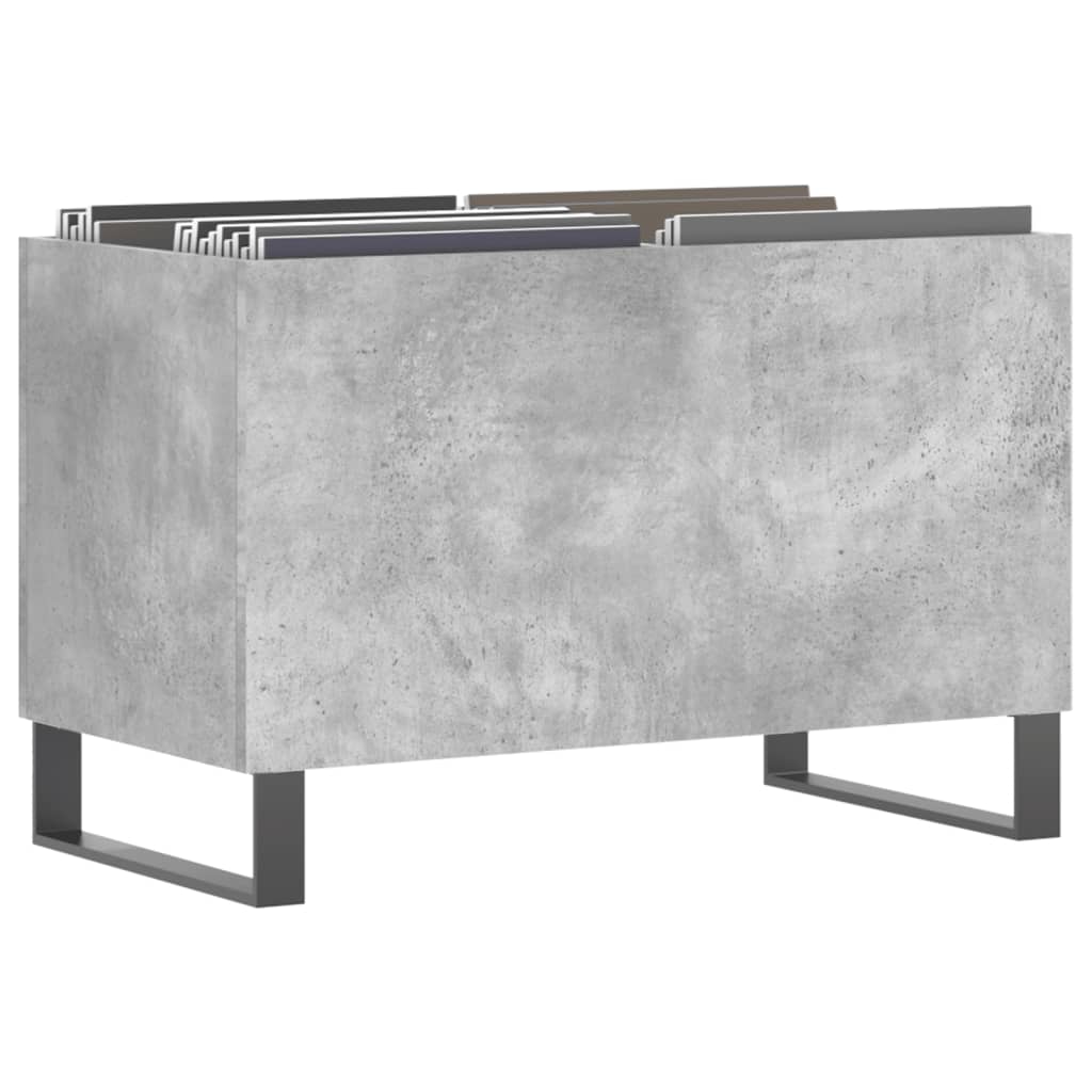 vidaXL Dulap pentru discuri, gri beton, 74,5x38x48 cm, lemn prelucrat