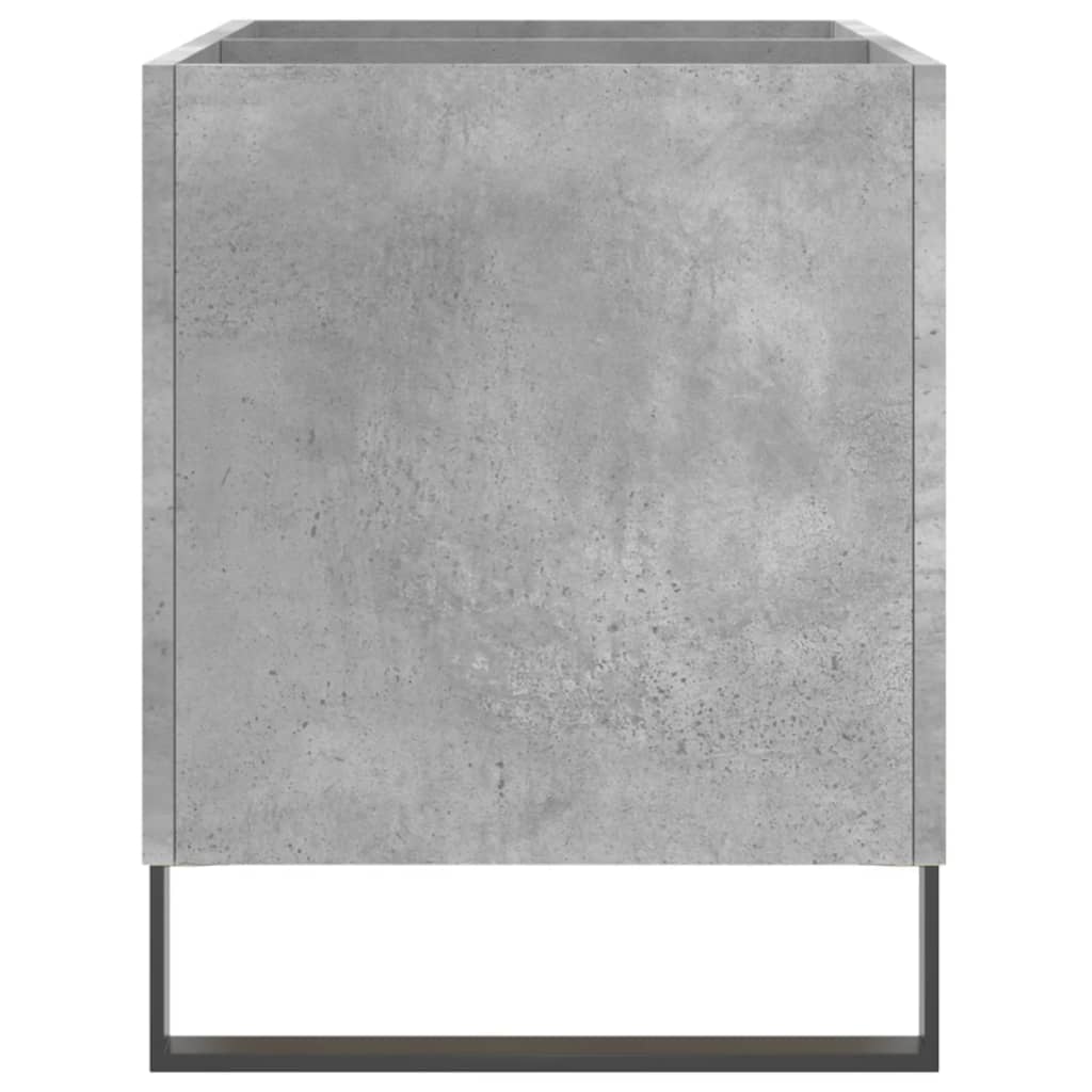 vidaXL Dulap pentru discuri, gri beton, 74,5x38x48 cm, lemn prelucrat