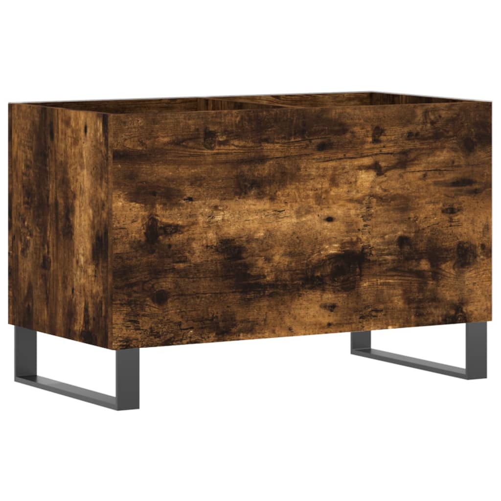 vidaXL Dulap pentru discuri stejar afumat 74,5x38x48 cm lemn prelucrat