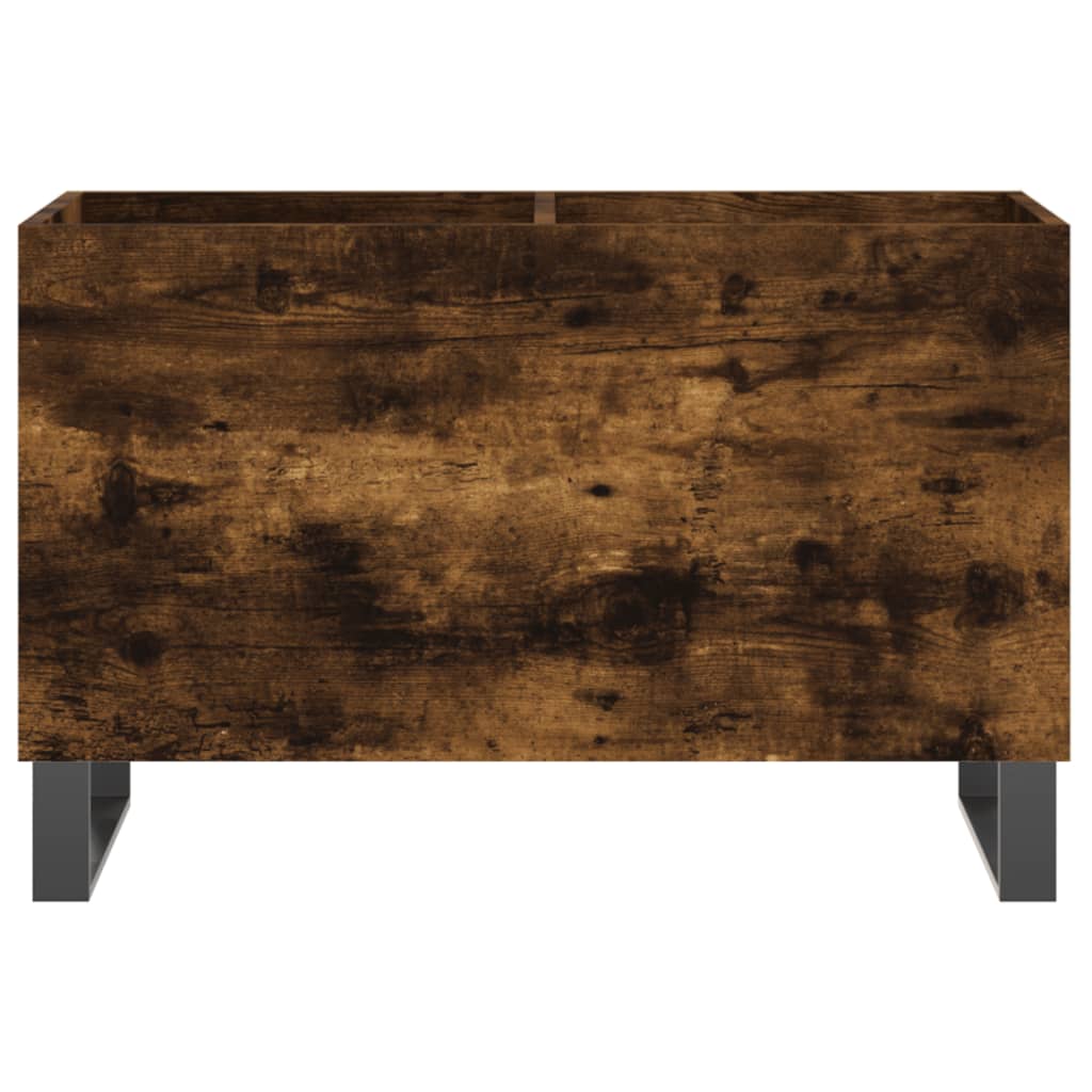 vidaXL Dulap pentru discuri stejar afumat 74,5x38x48 cm lemn prelucrat