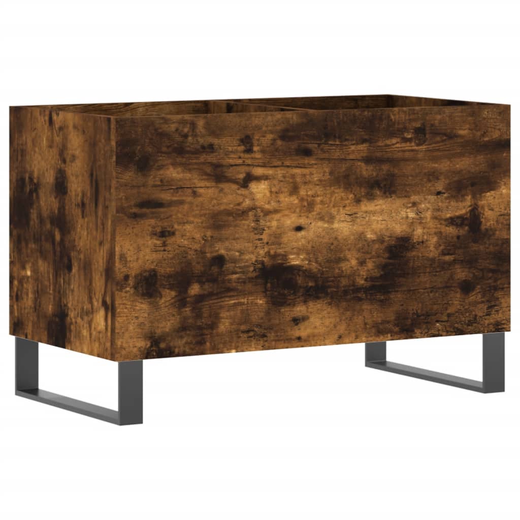 vidaXL Dulap pentru discuri stejar afumat 74,5x38x48 cm lemn prelucrat