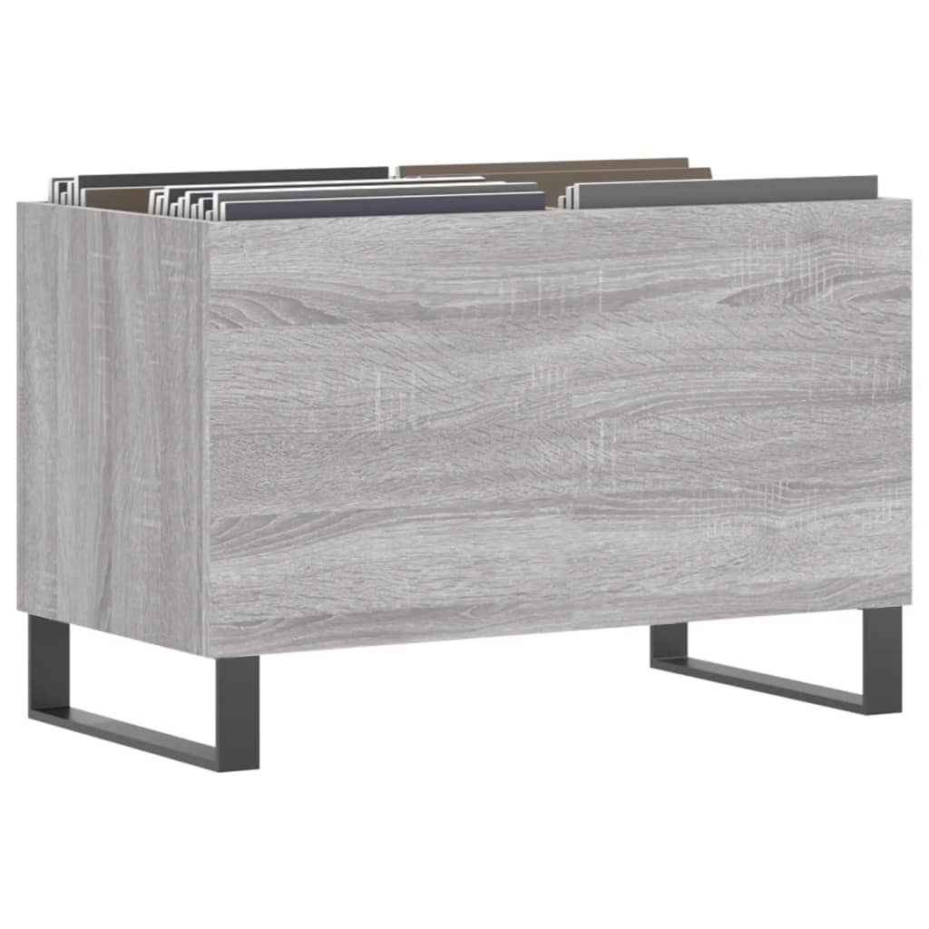 vidaXL Dulap pentru discuri gri sonoma 74,5x38x48 cm lemn prelucrat