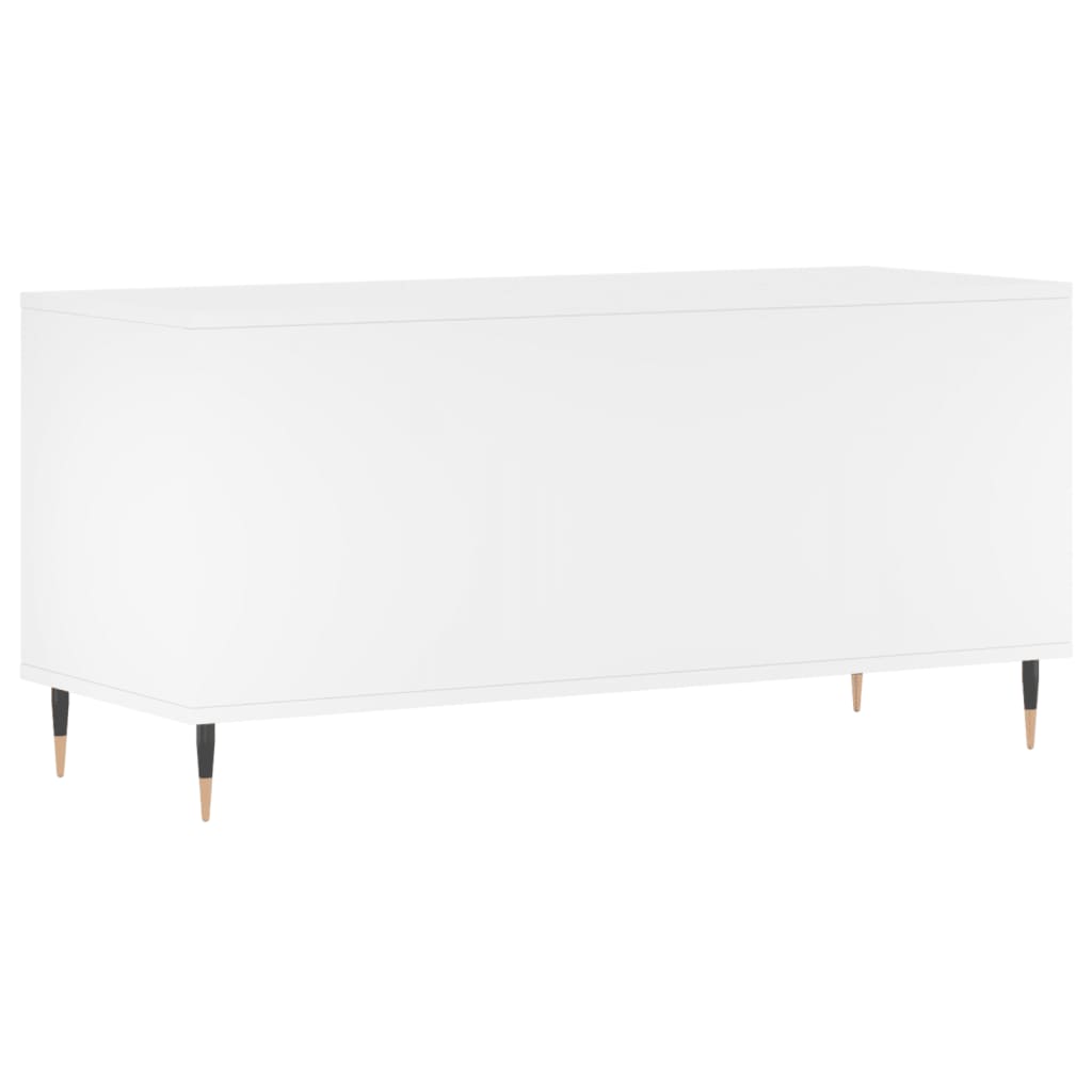 vidaXL Comodă discuri, alb, 100x38x48 cm, lemn prelucrat vidaXL Comodă discuri, alb, 100x38x48 cm, lemn prelucrat