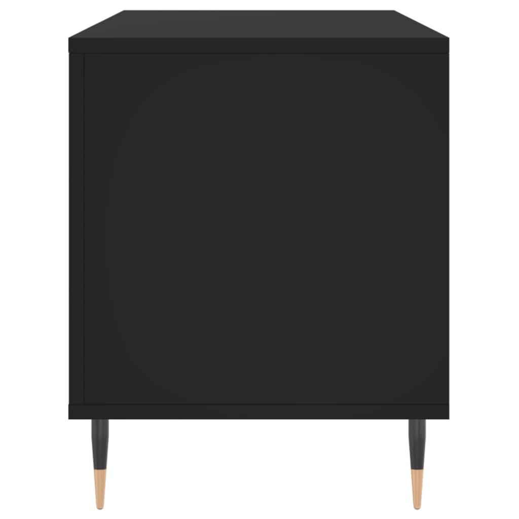 vidaXL Comodă discuri, negru, 100x38x48 cm, lemn prelucrat