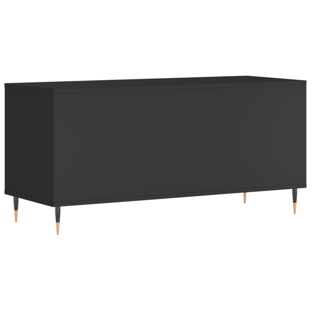 vidaXL Comodă discuri, negru, 100x38x48 cm, lemn prelucrat