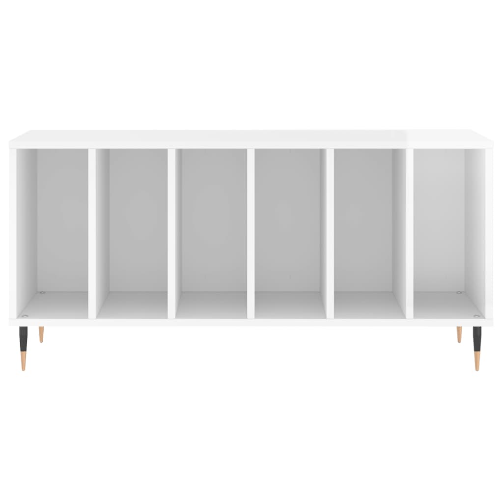 vidaXL Dulapuri pentru discuri alb lucios 100x38x48 cm, lemn prelucrat