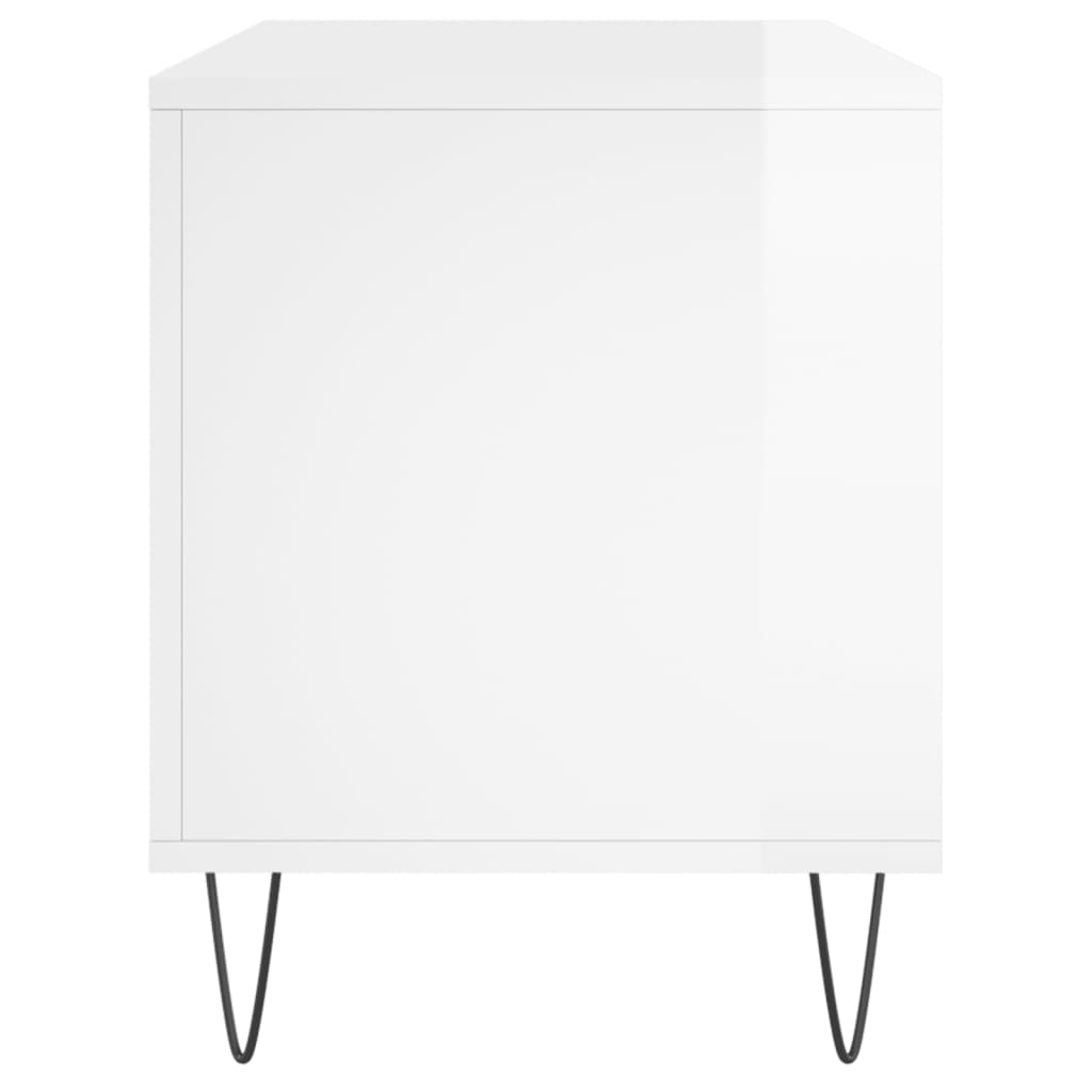 vidaXL Dulapuri pentru discuri alb lucios 100x38x48 cm, lemn prelucrat