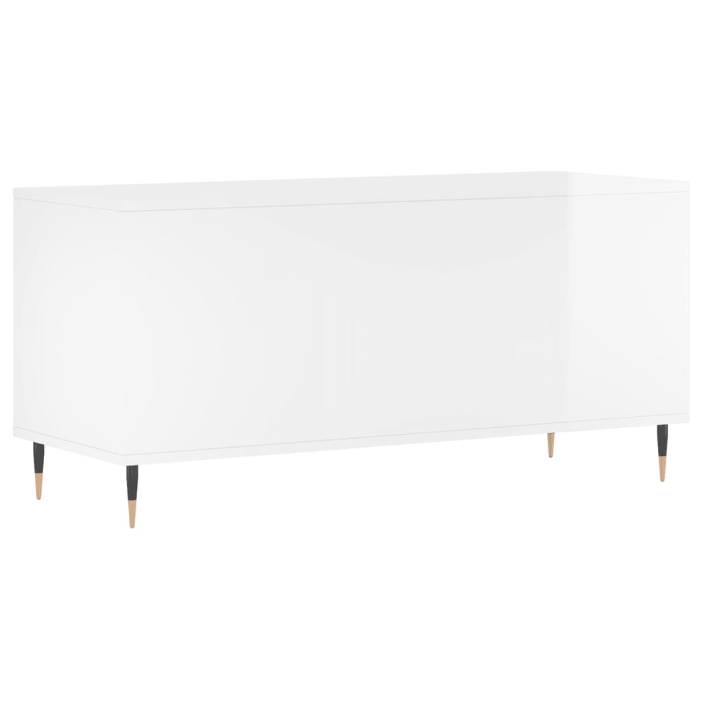 vidaXL Dulapuri pentru discuri alb lucios 100x38x48 cm, lemn prelucrat