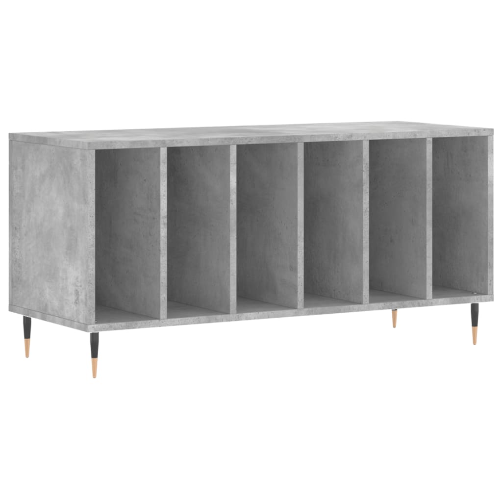 vidaXL Dulap pentru discuri gri beton, 100x38x48 cm, lemn prelucrat vidaXL Dulap pentru discuri gri beton, 100x38x48 cm, lemn prelucrat