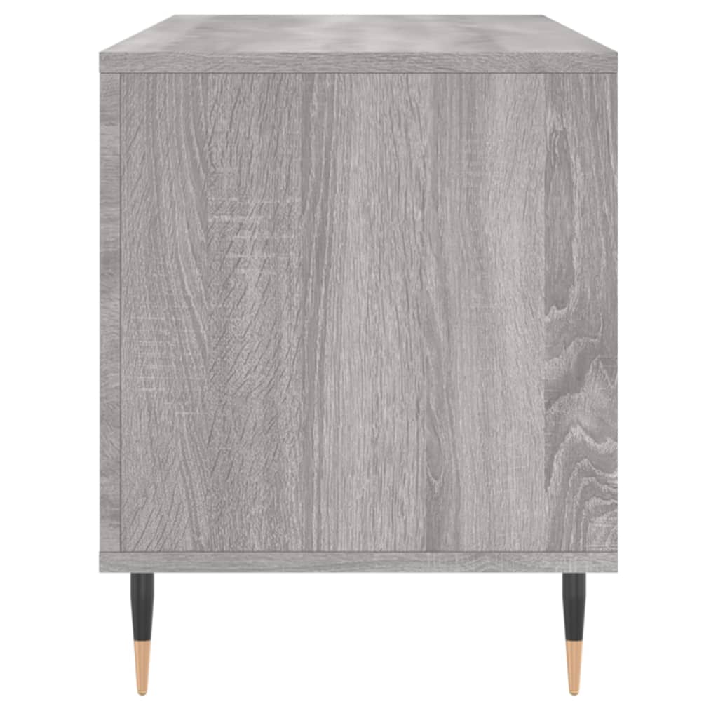 vidaXL Dulap pentru discuri gri sonoma, 100x38x48 cm, lemn prelucrat