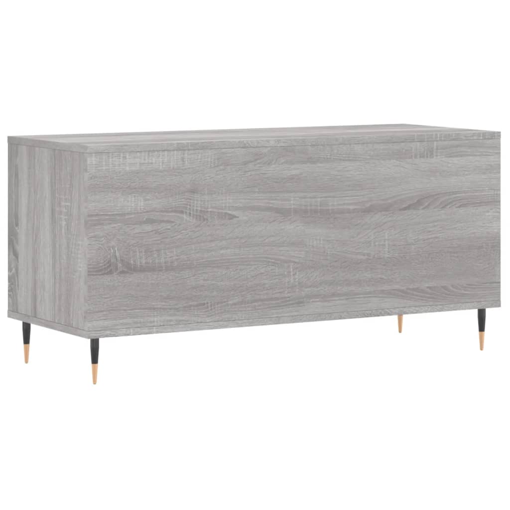 vidaXL Dulap pentru discuri gri sonoma, 100x38x48 cm, lemn prelucrat