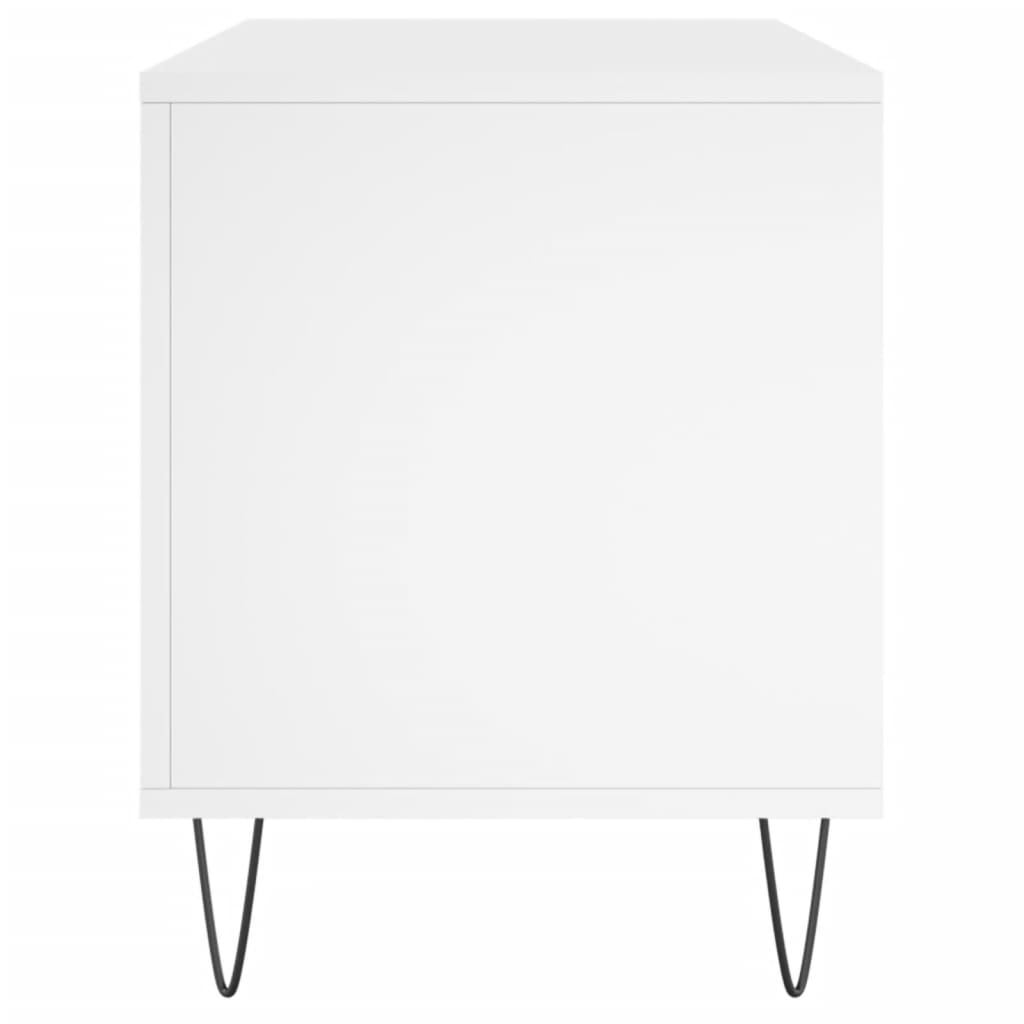 vidaXL Comodă discuri, alb, 100x38x48 cm, lemn prelucrat vidaXL Comodă discuri, alb, 100x38x48 cm, lemn prelucrat
