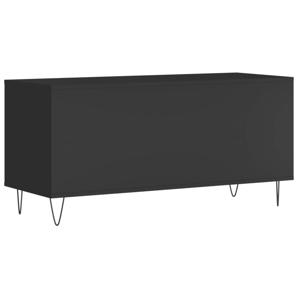 vidaXL Comodă discuri, negru, 100x38x48 cm, lemn prelucrat vidaXL Comodă discuri, negru, 100x38x48 cm, lemn prelucrat