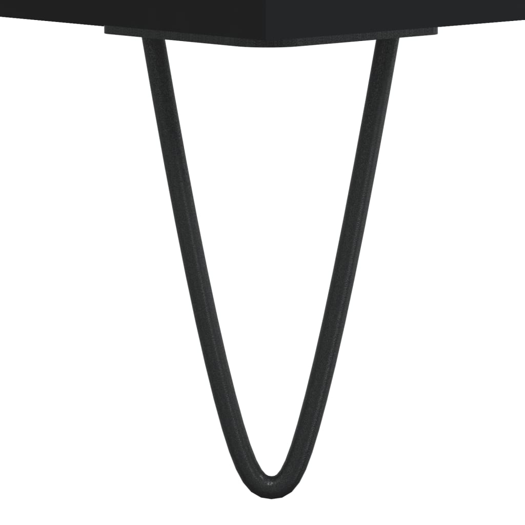 vidaXL Comodă discuri, negru, 100x38x48 cm, lemn prelucrat vidaXL Comodă discuri, negru, 100x38x48 cm, lemn prelucrat