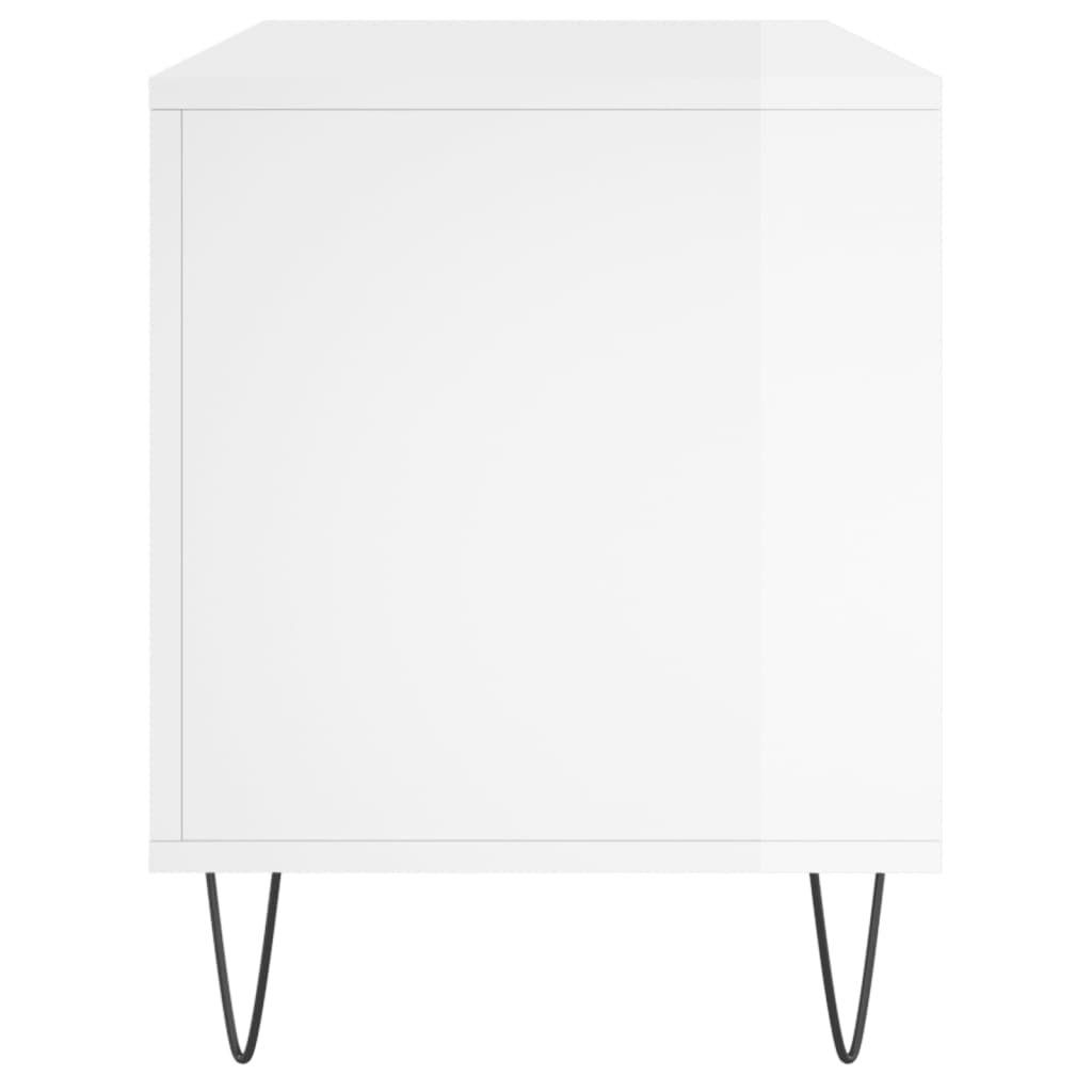 vidaXL Dulapuri pentru discuri alb lucios 100x38x48 cm, lemn prelucrat