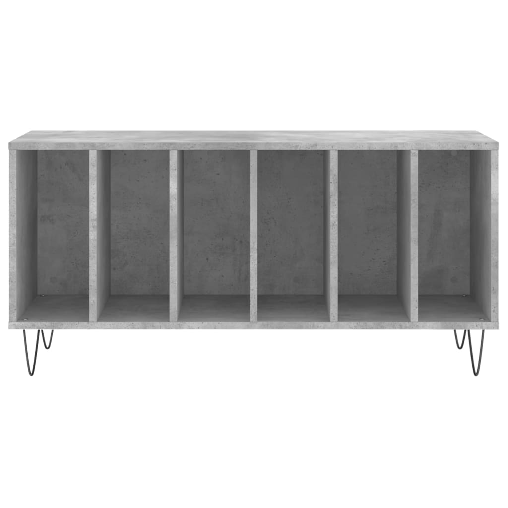 vidaXL Dulap pentru discuri gri beton, 100x38x48 cm, lemn prelucrat