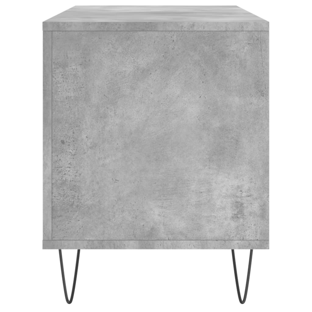 vidaXL Dulap pentru discuri gri beton, 100x38x48 cm, lemn prelucrat