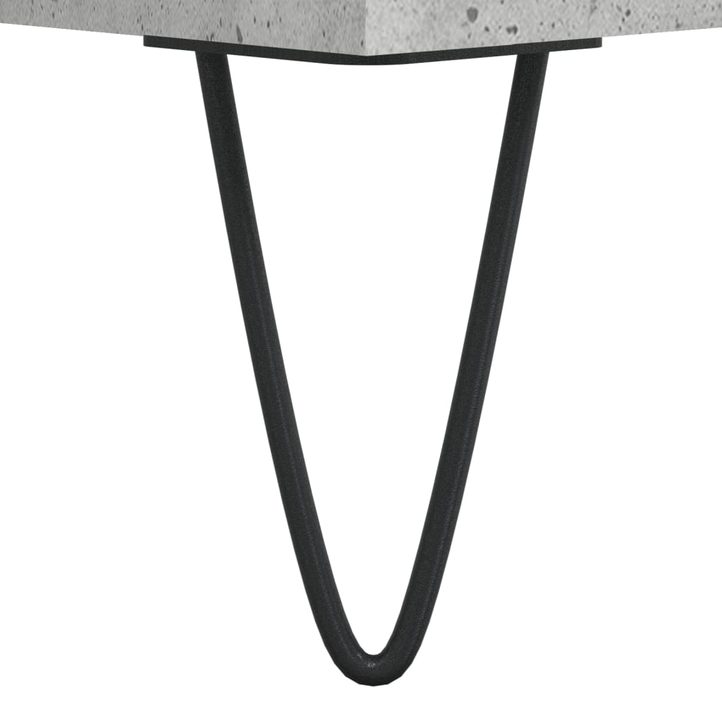 vidaXL Dulap pentru discuri gri beton, 100x38x48 cm, lemn prelucrat