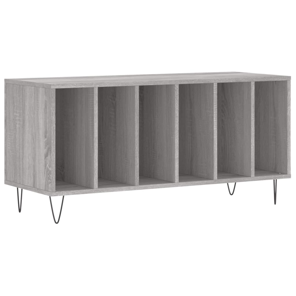 vidaXL Dulap pentru discuri gri sonoma, 100x38x48 cm, lemn prelucrat vidaXL Dulap pentru discuri gri sonoma, 100x38x48 cm, lemn prelucrat
