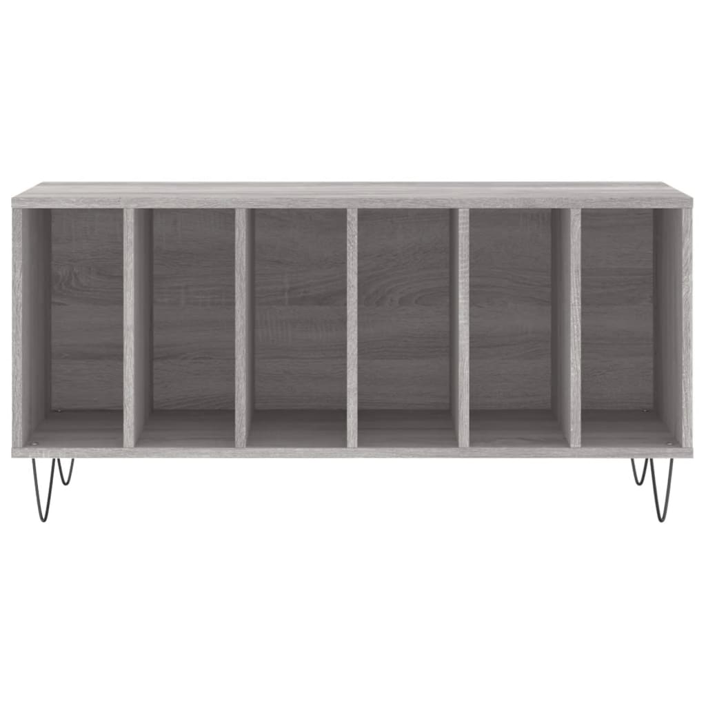 vidaXL Dulap pentru discuri gri sonoma, 100x38x48 cm, lemn prelucrat vidaXL Dulap pentru discuri gri sonoma, 100x38x48 cm, lemn prelucrat