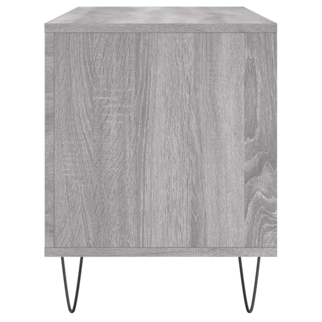 vidaXL Dulap pentru discuri gri sonoma, 100x38x48 cm, lemn prelucrat vidaXL Dulap pentru discuri gri sonoma, 100x38x48 cm, lemn prelucrat