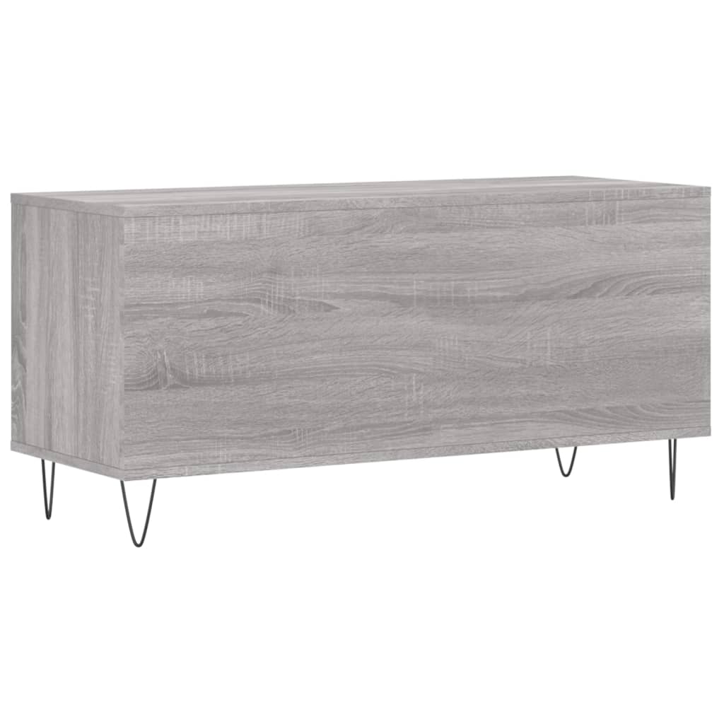 vidaXL Dulap pentru discuri gri sonoma, 100x38x48 cm, lemn prelucrat vidaXL Dulap pentru discuri gri sonoma, 100x38x48 cm, lemn prelucrat