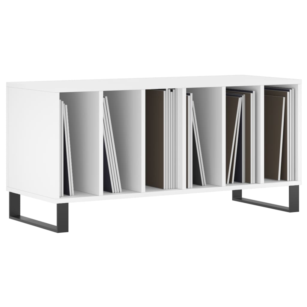 vidaXL Comodă discuri, alb, 100x38x48 cm, lemn prelucrat