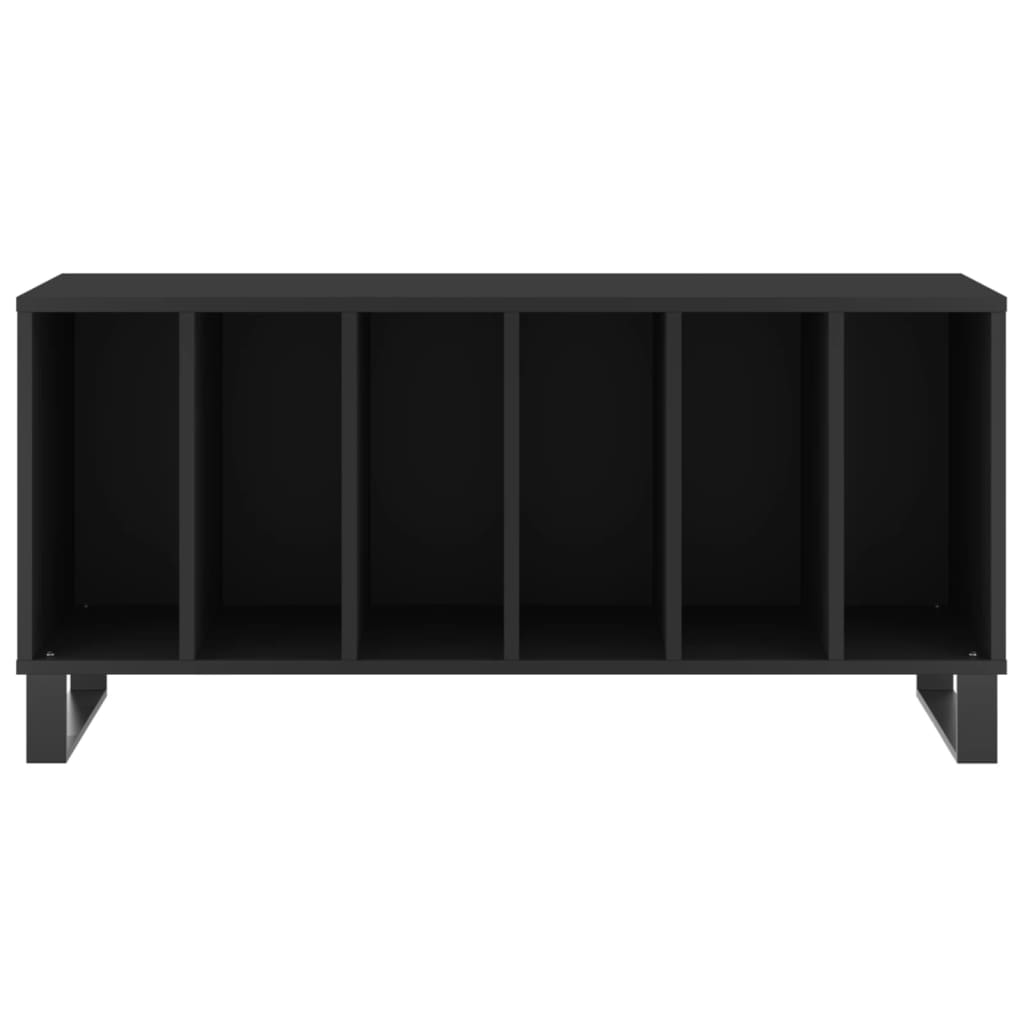vidaXL Comodă discuri, negru, 100x38x48 cm, lemn prelucrat vidaXL Comodă discuri, negru, 100x38x48 cm, lemn prelucrat