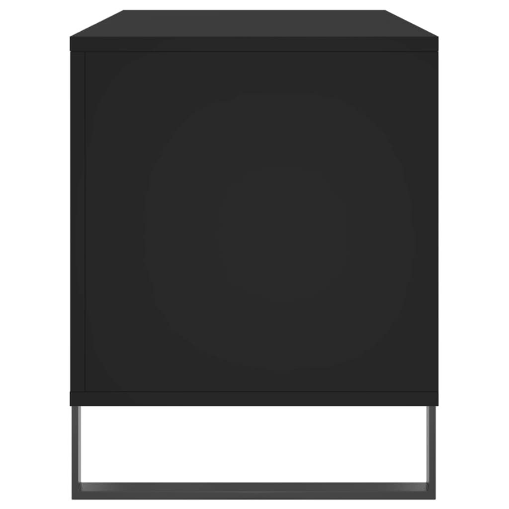 vidaXL Comodă discuri, negru, 100x38x48 cm, lemn prelucrat vidaXL Comodă discuri, negru, 100x38x48 cm, lemn prelucrat