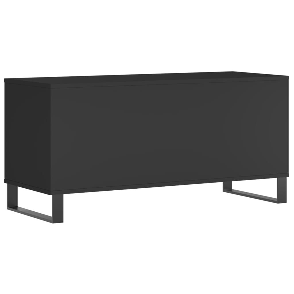 vidaXL Comodă discuri, negru, 100x38x48 cm, lemn prelucrat vidaXL Comodă discuri, negru, 100x38x48 cm, lemn prelucrat