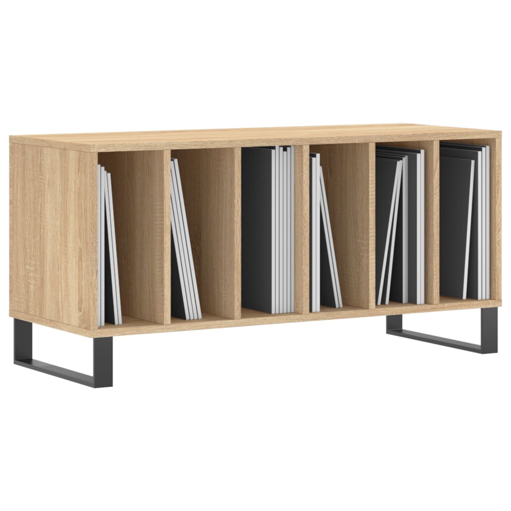 vidaXL Dulap pentru discuri stejar sonoma 100x38x48 cm, lemn prelucrat