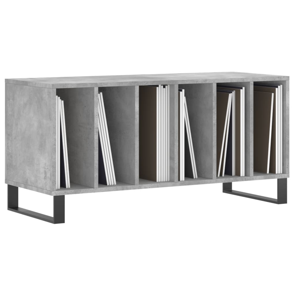 vidaXL Dulap pentru discuri gri beton, 100x38x48 cm, lemn prelucrat vidaXL Dulap pentru discuri gri beton, 100x38x48 cm, lemn prelucrat
