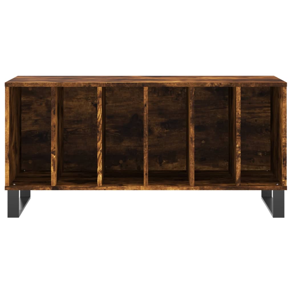 vidaXL Dulap pentru discuri stejar fumuriu 100x38x48 cm lemn compozit vidaXL Dulap pentru discuri stejar fumuriu 100x38x48 cm lemn compozit