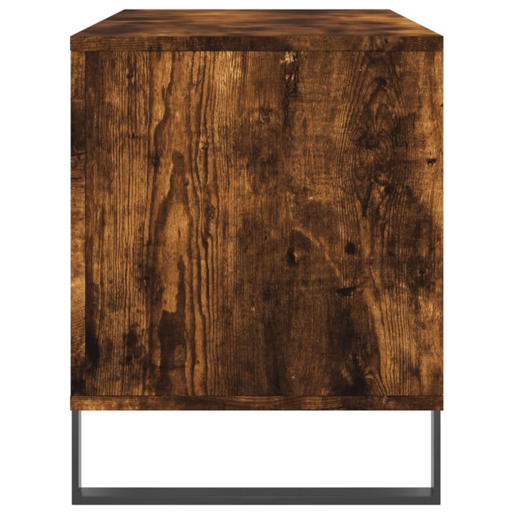 vidaXL Dulap pentru discuri stejar fumuriu 100x38x48 cm lemn compozit vidaXL Dulap pentru discuri stejar fumuriu 100x38x48 cm lemn compozit