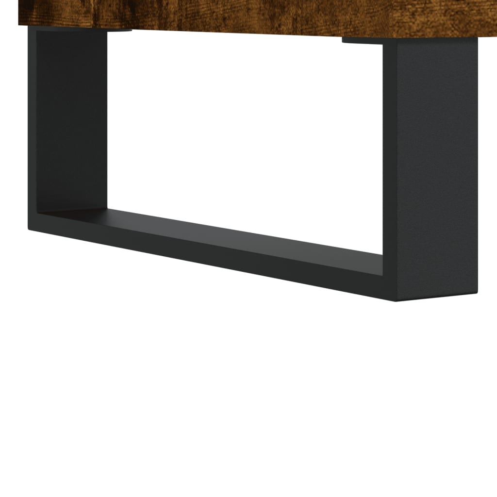 vidaXL Dulap pentru discuri stejar fumuriu 100x38x48 cm lemn compozit vidaXL Dulap pentru discuri stejar fumuriu 100x38x48 cm lemn compozit