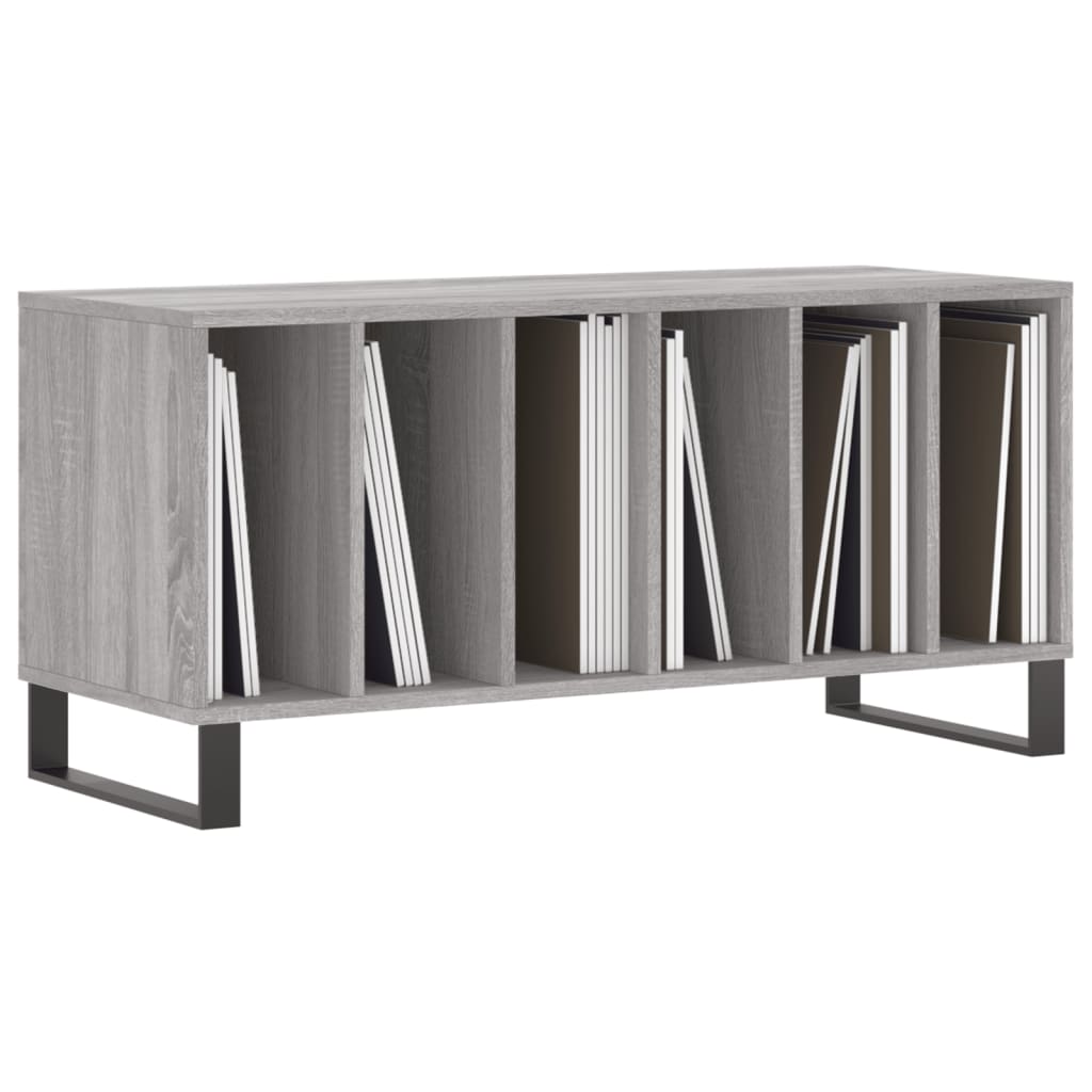 vidaXL Dulap pentru discuri gri sonoma, 100x38x48 cm, lemn prelucrat vidaXL Dulap pentru discuri gri sonoma, 100x38x48 cm, lemn prelucrat