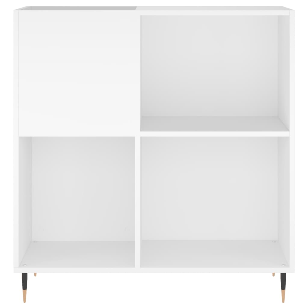 vidaXL Dulap pentru discuri, alb, 84,5x38x89 cm, lemn compozit