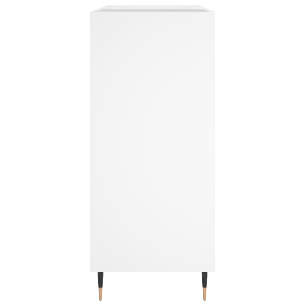 vidaXL Dulap pentru discuri, alb, 84,5x38x89 cm, lemn compozit