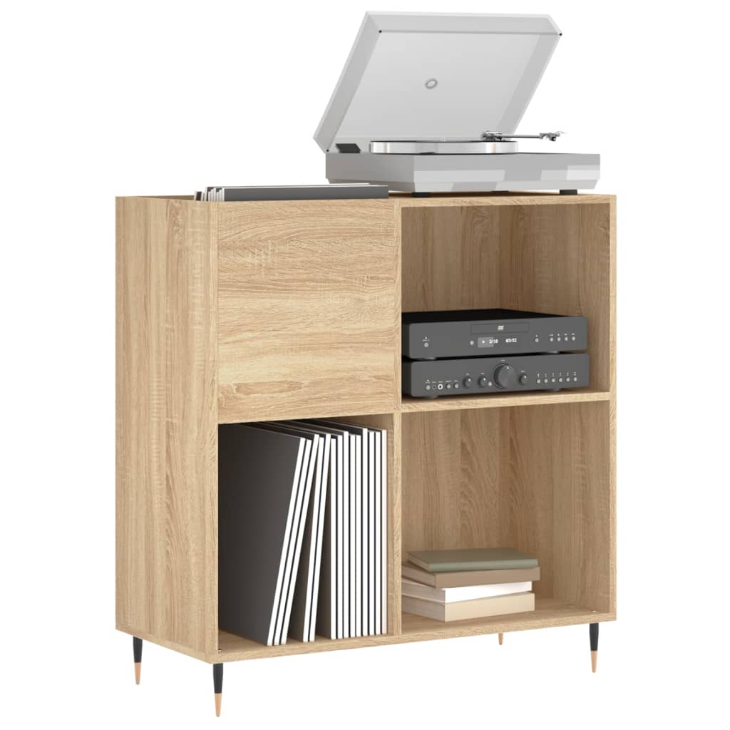 vidaXL Dulap pentru discuri stejar sonoma 84,5x38x89 cm lemn compozit vidaXL Dulap pentru discuri stejar sonoma 84,5x38x89 cm lemn compozit