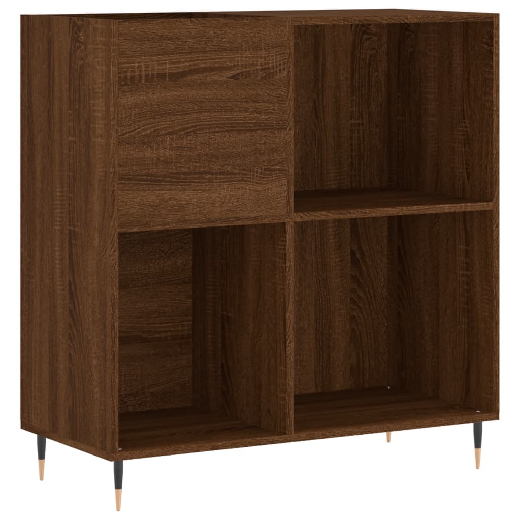 vidaXL Dulap pentru discuri stejar maro 84,5x38x89 cm lemn compozit vidaXL Dulap pentru discuri stejar maro 84,5x38x89 cm lemn compozit