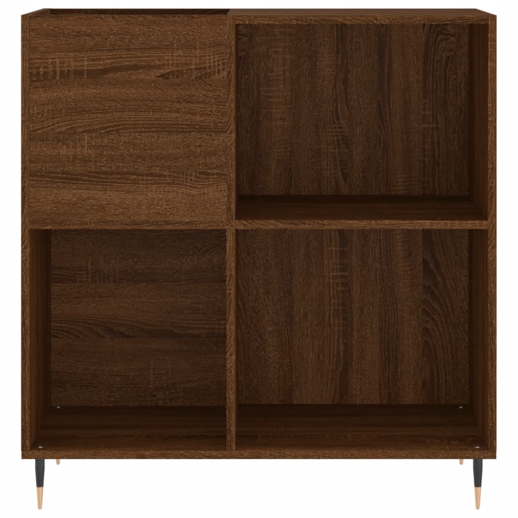 vidaXL Dulap pentru discuri stejar maro 84,5x38x89 cm lemn compozit vidaXL Dulap pentru discuri stejar maro 84,5x38x89 cm lemn compozit