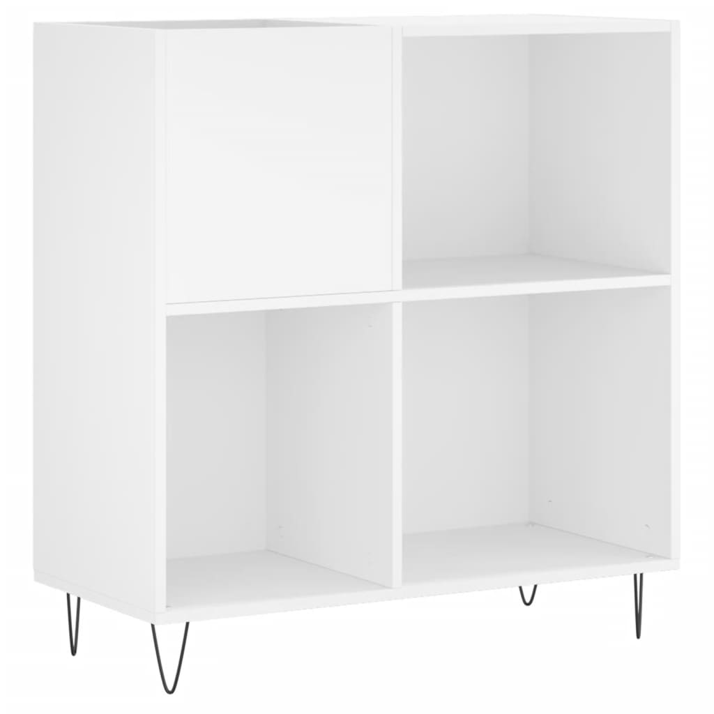 vidaXL Dulap pentru discuri, alb, 84,5x38x89 cm, lemn compozit