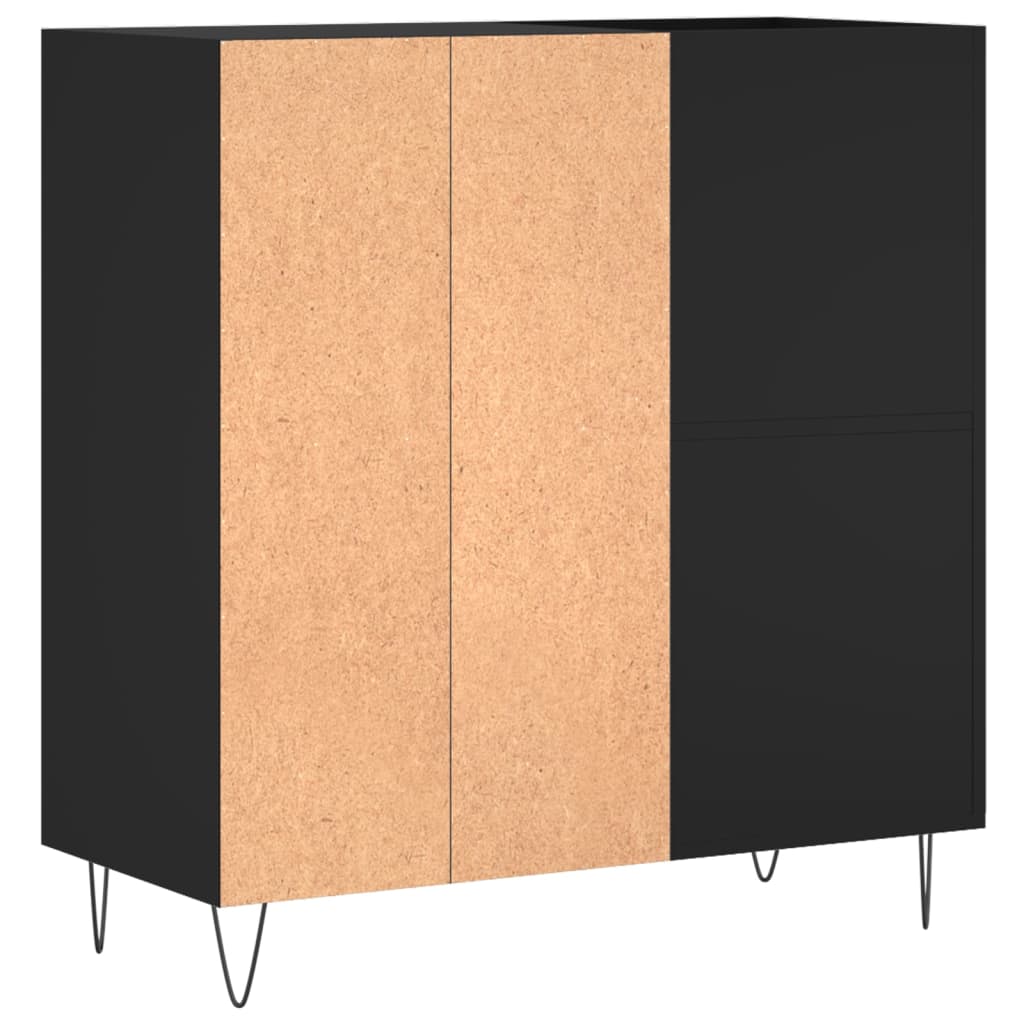 vidaXL Dulap pentru discuri negru 84,5x38x89 cm lemn compozit
