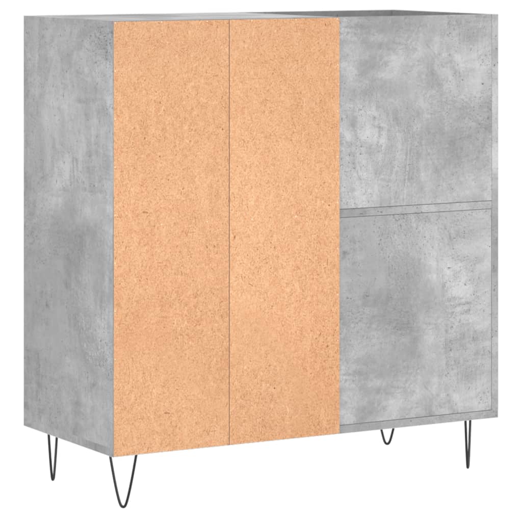 vidaXL Dulap pentru discuri gri beton 84,5x38x89 cm lemn compozit vidaXL Dulap pentru discuri gri beton 84,5x38x89 cm lemn compozit